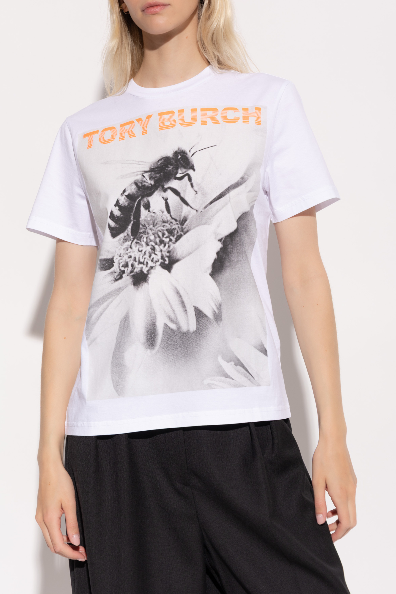 【送料&関税込】Tory Burch Printed T-shirt Printed Cotton T-Shirt: Women's Designer Tops | Tory Burch